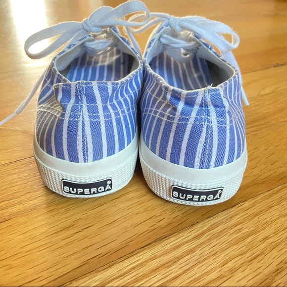 Superga Canvas Sneakers Blue Stripe Size 40 / 9 - Picture 5 of 9